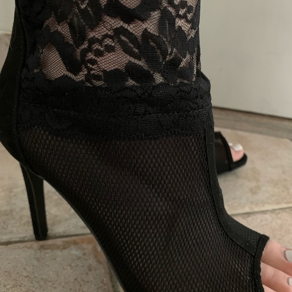 Anne Michelle ankle stiletto open toe boots/shoes size 8 - Picture 8 of 13